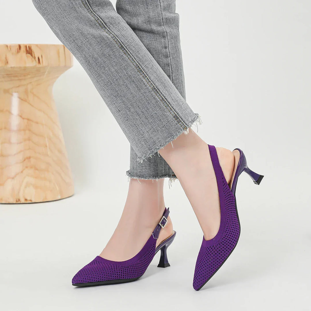 Women's Elegant Mid-Heel Shoes - Comfortable Dress Pumps for Work
