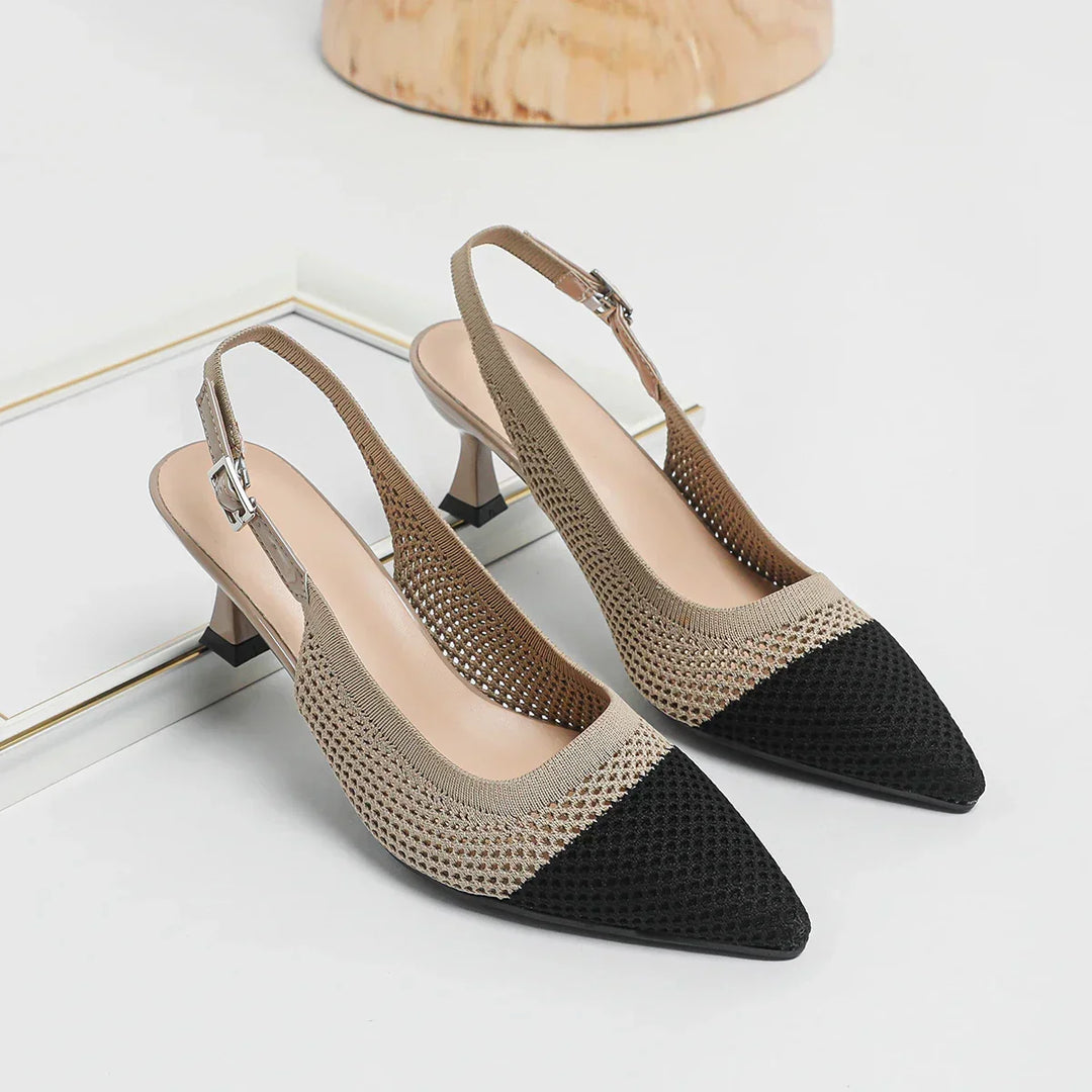 Women's Elegant Mid-Heel Shoes - Comfortable Dress Pumps for Work