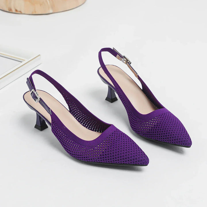 Women's Elegant Mid-Heel Shoes - Comfortable Dress Pumps for Work