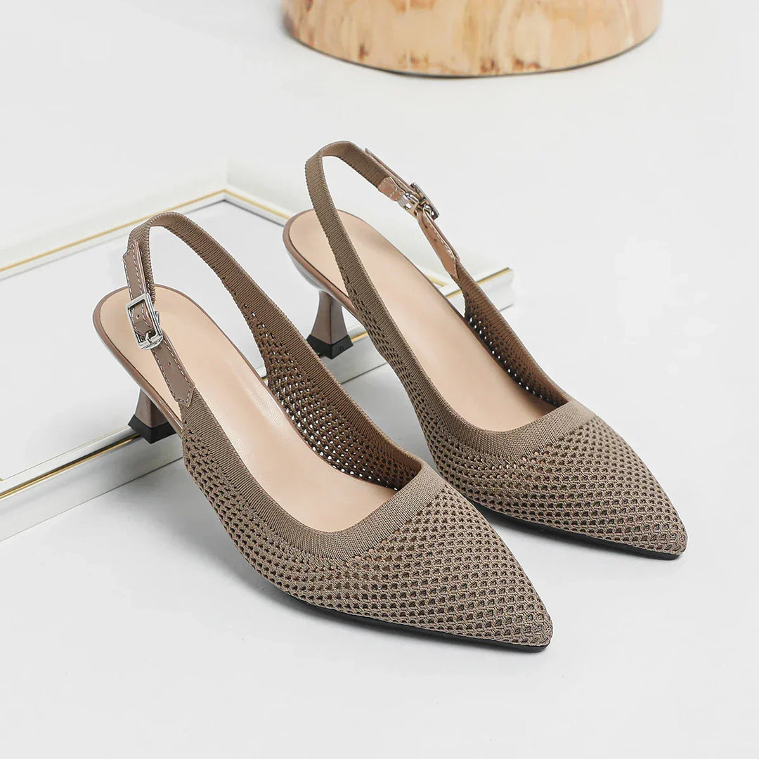 Women's Elegant Mid-Heel Shoes - Comfortable Dress Pumps for Work