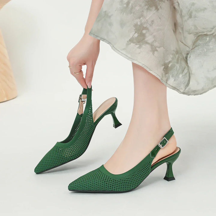 Women's Elegant Mid-Heel Shoes - Comfortable Dress Pumps for Work