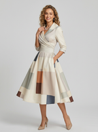 Women's Formal Wrap V Neck A Line Midi Dress