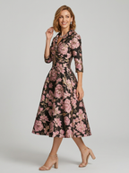 Women's Formal Wrap V Neck A Line Midi Dress