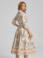 Women's Formal Wrap V Neck A Line Midi Dress