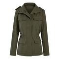 Women’s Utility Jacket with Flap Pockets and Elastic Waist-HighTouch