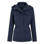 Women’s Utility Jacket with Flap Pockets and Elastic Waist-HighTouch