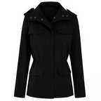 Women’s Utility Jacket with Flap Pockets and Elastic Waist-HighTouch