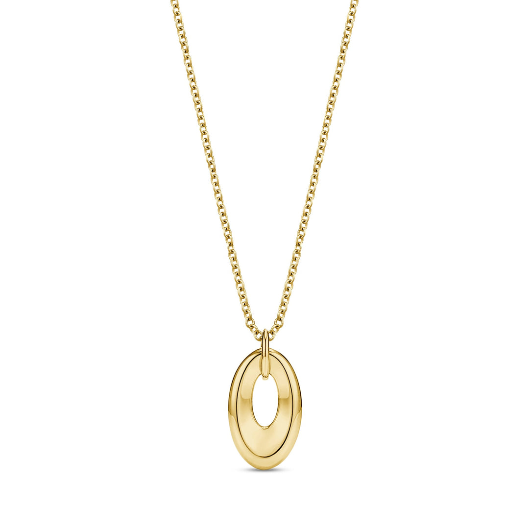 Bold Oval Link Drop Pendant