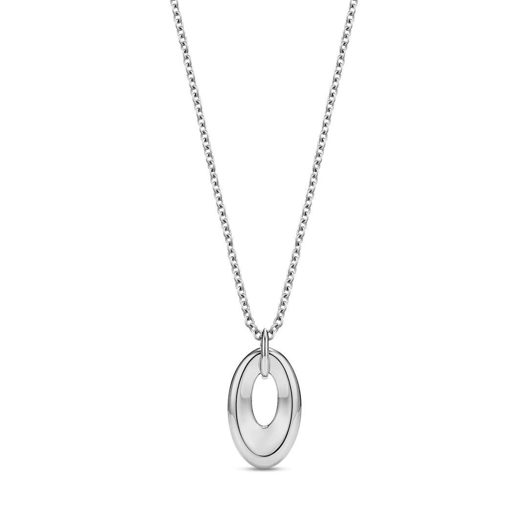 Bold Oval Link Drop Pendant