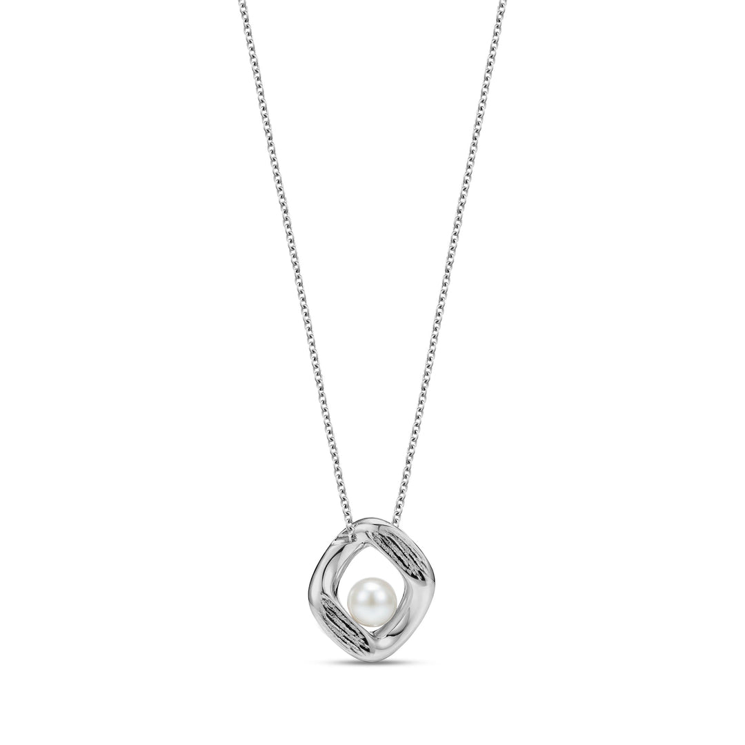 Bold Pearl Frame Pendant