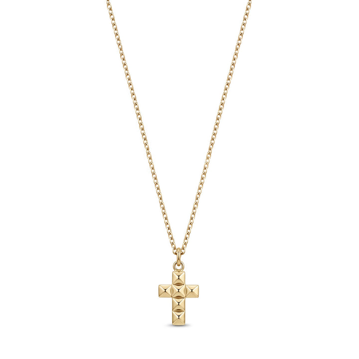 Mini Diamond Cut Cross Pendant