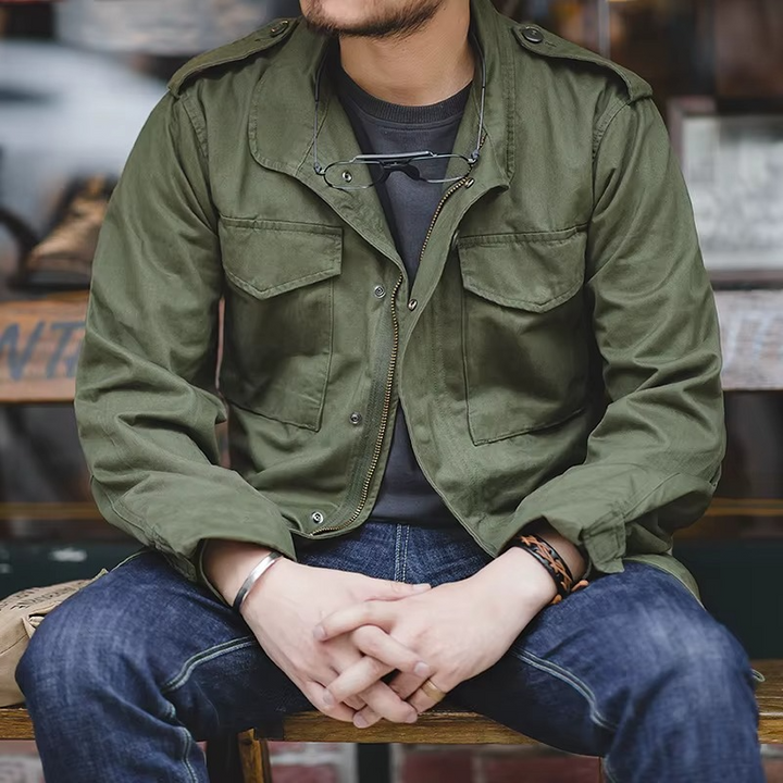Men’s Zip-Up Utility Jacket-HighTouch