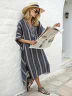Sienna | Lightweight Striped Kaftan Maxi Dress