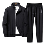 Men’s Casual Sports Tracksuit Set – Long Sleeve Coat & Trousers-HighTouch