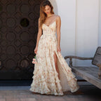 European And American Sexy Printed Floral Long Dress-HighTouch
