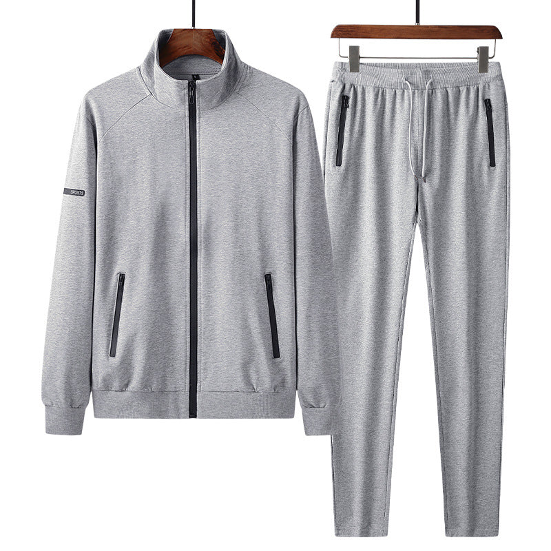 Men’s Cotton Stretch Tracksuit Set – Casual Sportswear Outfit-HighTouch