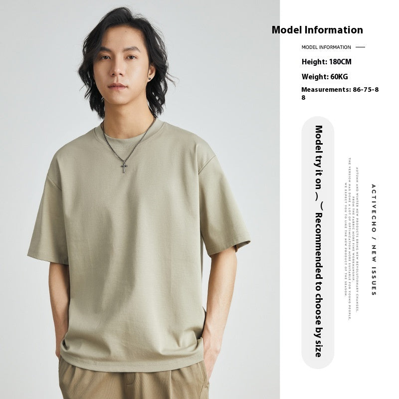 Cool Solid Color Inner Wear – Round Neck Bottoming Shirt-HighTouch