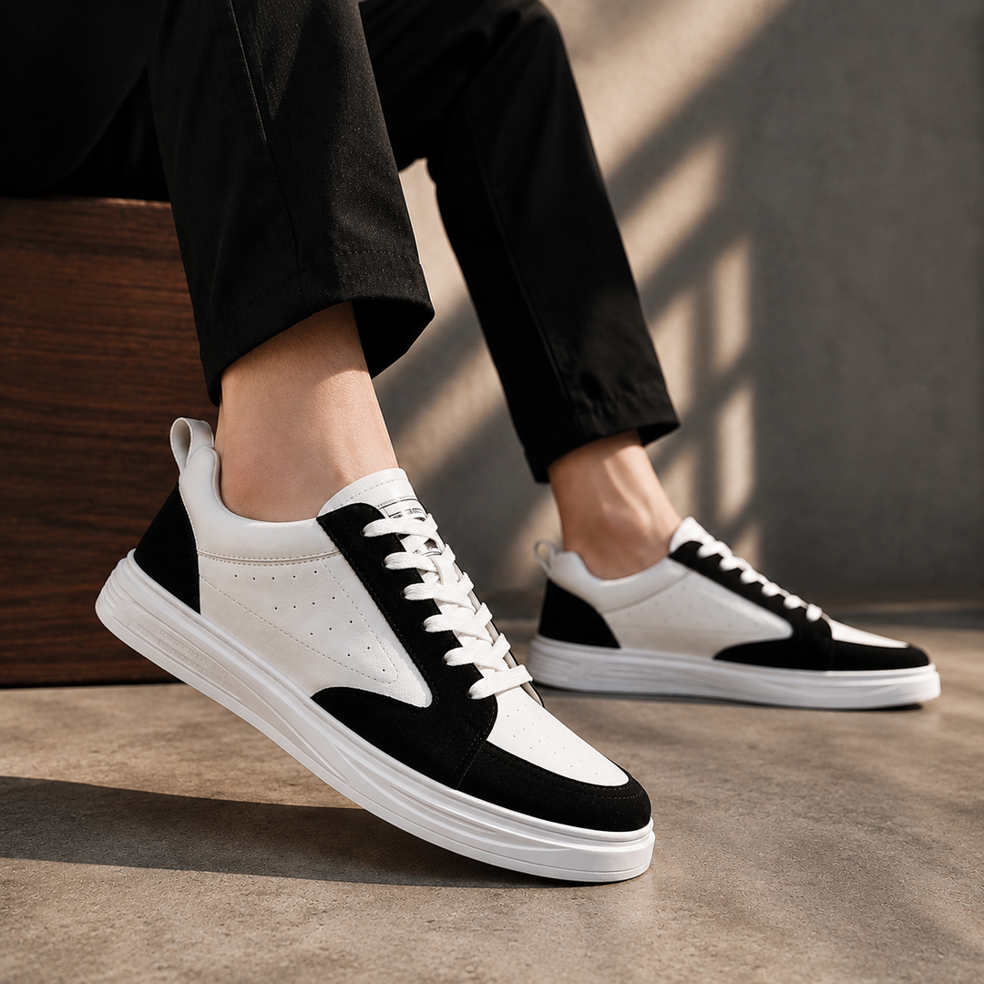 Hudson Court Sneakers - Classic Leather Low-Top Casual Shoes