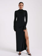 Women’s Flattering Midi Dress-HighTouch