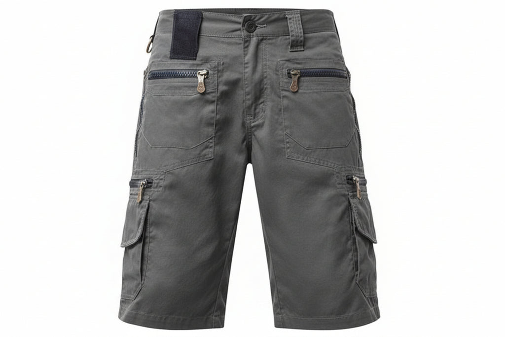 Men’s Cotton Cargo Shorts Loose Fit Multi Pocket Summer-HighTouch