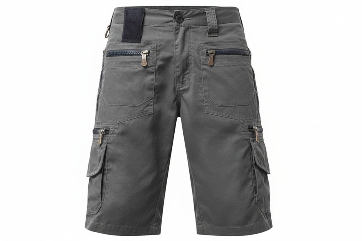 Men’s Cotton Cargo Shorts Loose Fit Multi Pocket Summer-HighTouch
