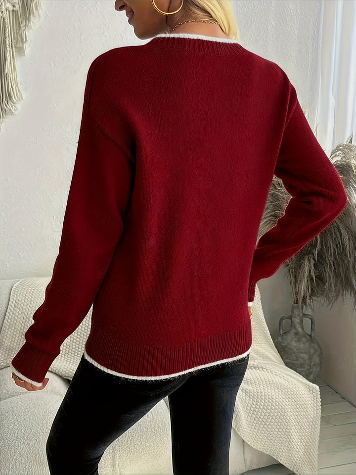 Women's Snowflake Crewneck Holiday Sweater