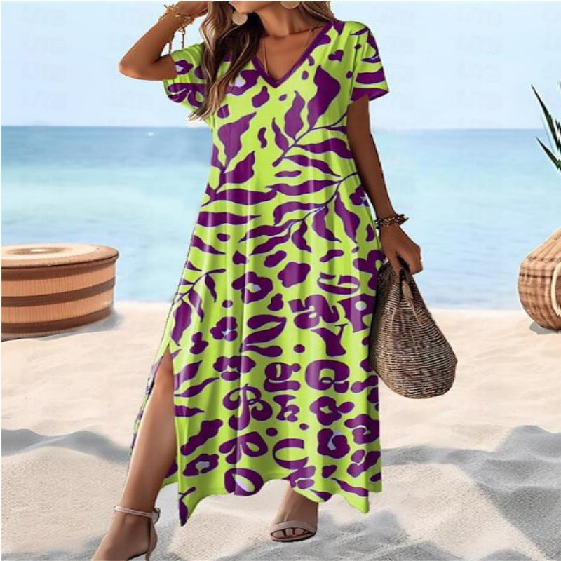 Women's Fresh & Sweet Floral A-Line Midi Skirt-HighTouch