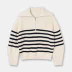 Casual Wool Blend Knit Sweater – Soft Crew Neck Pullover-HighTouch