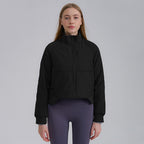 Zipper Short Woman Cotton Dress | Long Sleeve Nylon Blend-HighTouch