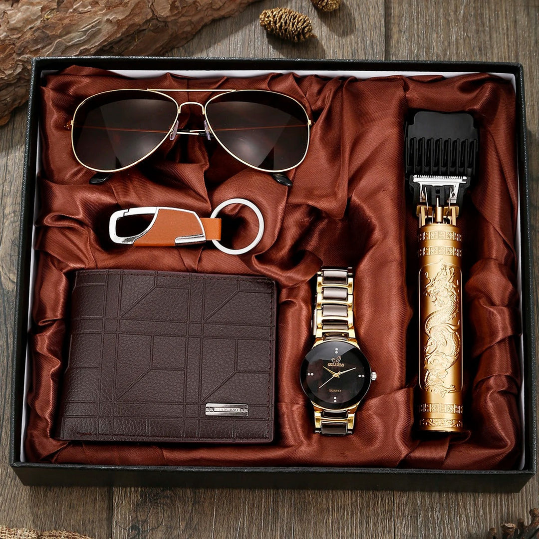 5-in-1 Men's Gift Set | Watch, Wallet & Sunglasses