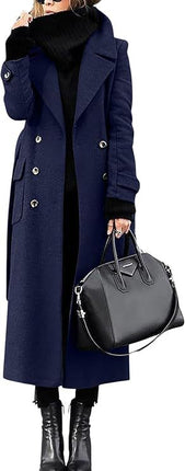 Women’s Thick Wool Extended Coat – Long Warm Winter Overcoat