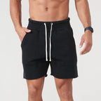 Men’s Loose-Fit Cotton Athletic Shorts – Casual Running Middle Pants
