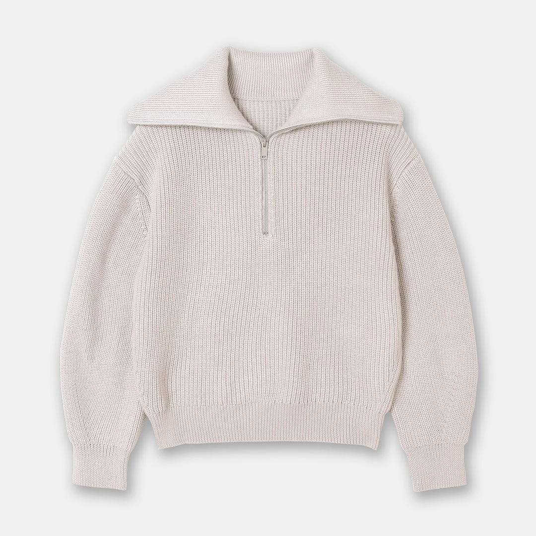 Casual Wool Blend Knit Sweater – Soft Crew Neck Pullover-HighTouch
