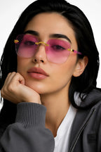 Adra Sunglasses Rimless Gold Elite