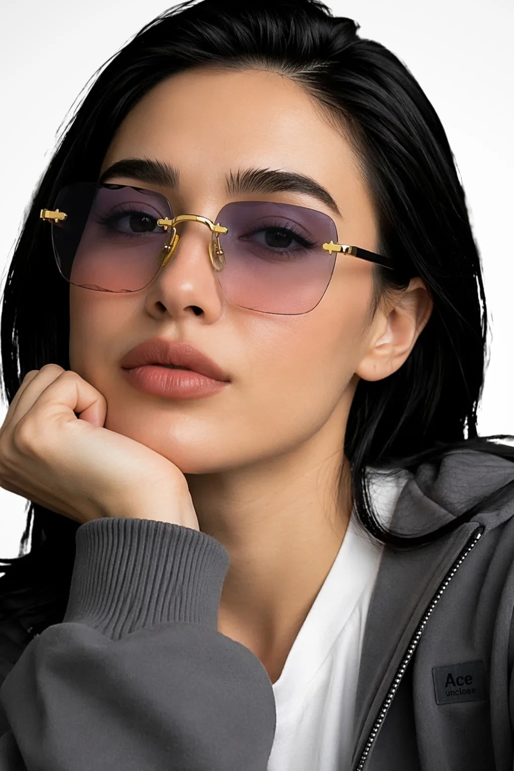 Adra Sunglasses Rimless Gold Elite