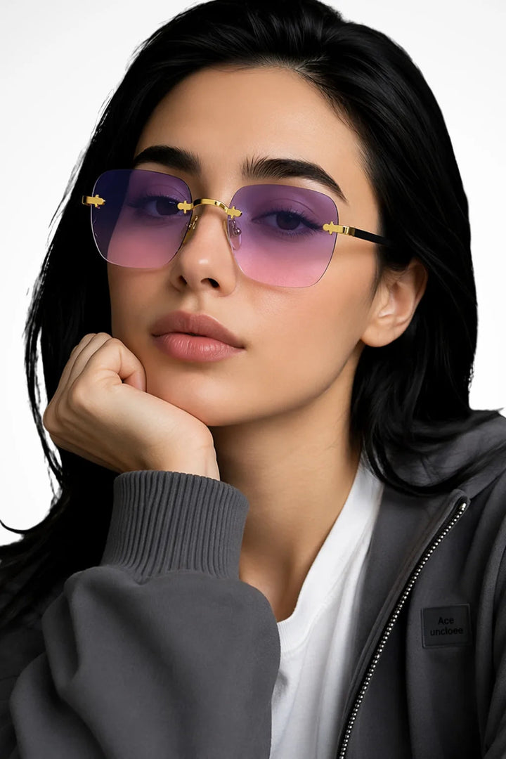 Adra Sunglasses Rimless Gold Elite