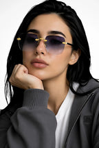 Adra Sunglasses Rimless Gold Elite