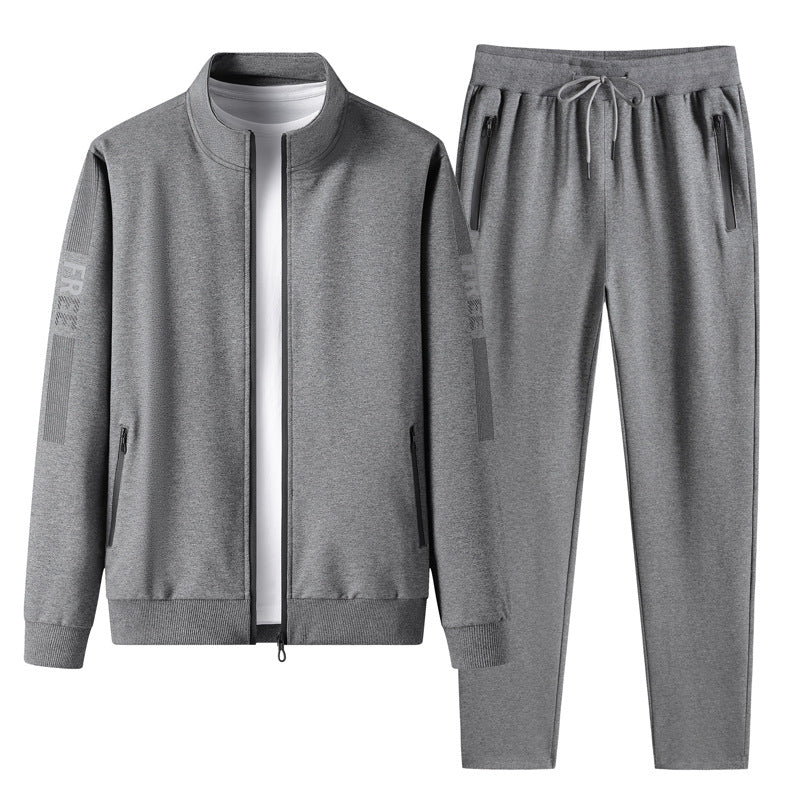 Men’s Sports Tracksuit Set – Cotton Long Sleeve Activewear-HighTouch