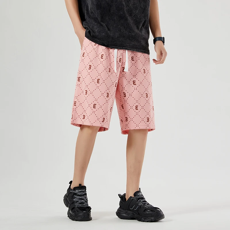 Men's Summer Shorts with Elastic Waist & Pockets