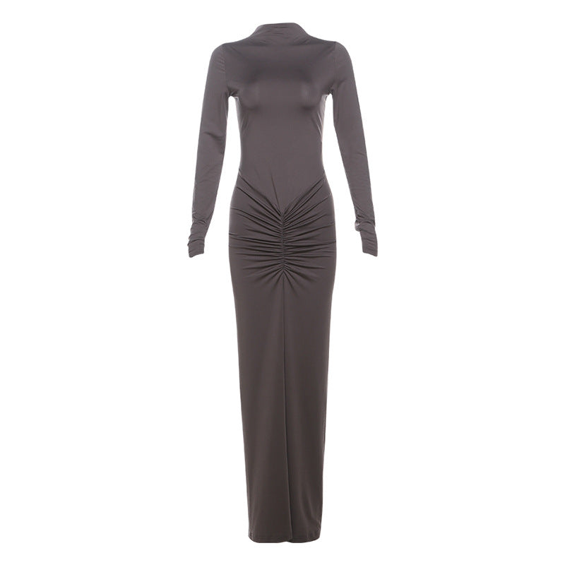 Pleated Waist Dress UK-HighTouch