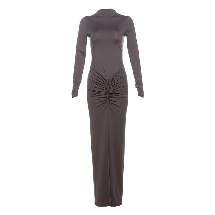Pleated Waist Dress UK-HighTouch