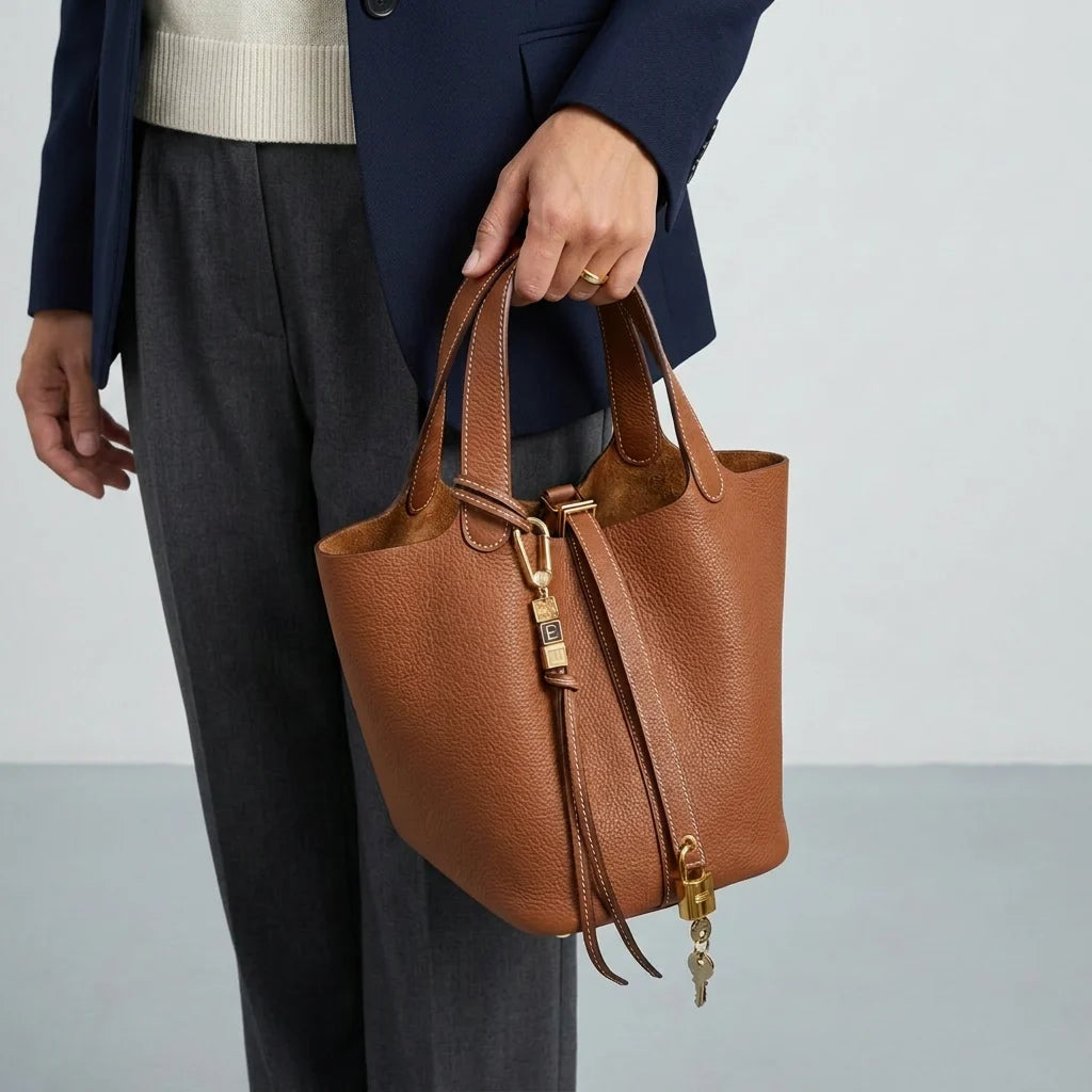 Lei Tote Bag - PU Leather Structured Carry-All