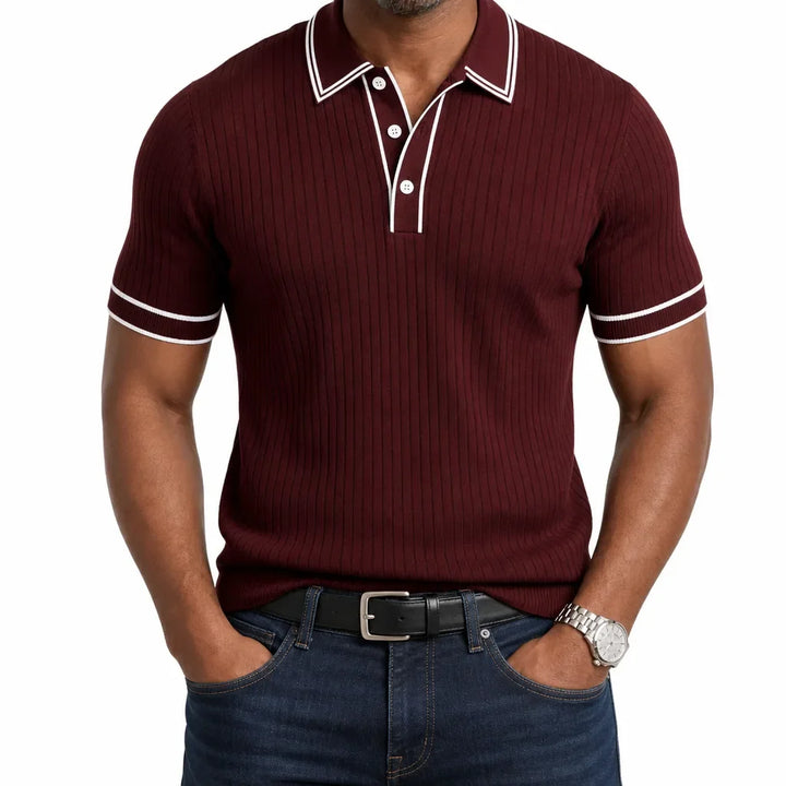 Amos | Mens Fall Knit Polo Shirt