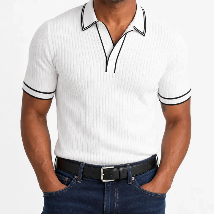 Amos | Mens Fall Knit Polo Shirt