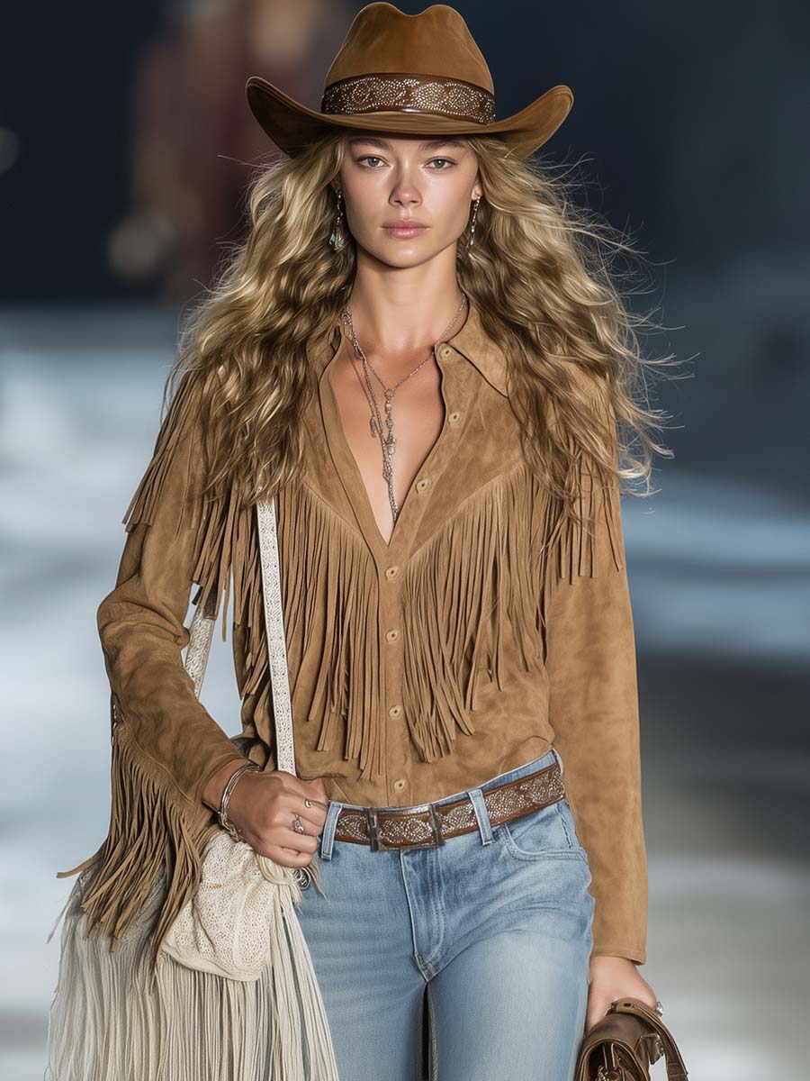 Aspen | Women's Fringe Western Long Sleeve Shirt
