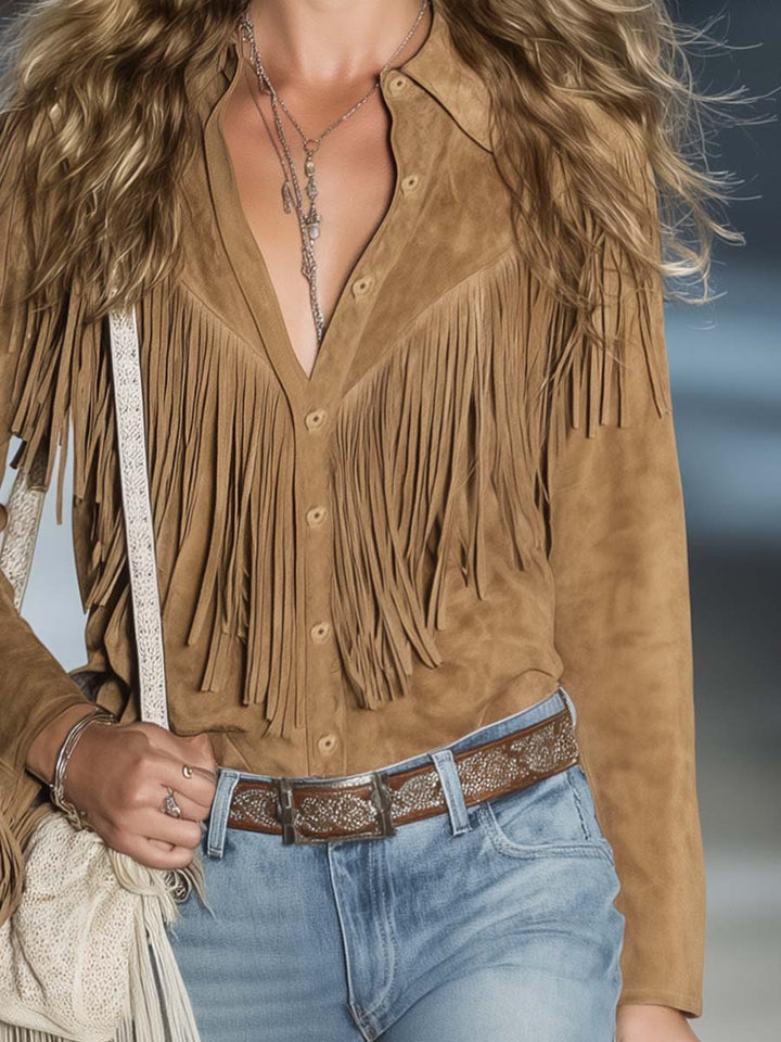 Aspen | Women's Fringe Western Long Sleeve Shirt