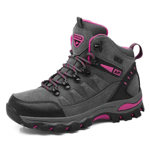 Women's Wide Fit Hiking Boots - Waterproof Arch Support Trail Shoes