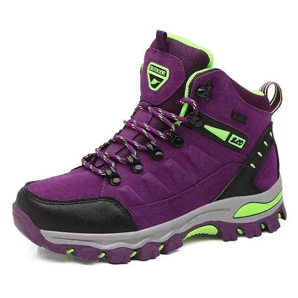 Women's Wide Fit Hiking Boots - Waterproof Arch Support Trail Shoes