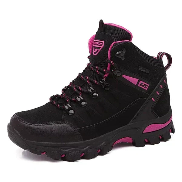Women's Wide Fit Hiking Boots - Waterproof Arch Support Trail Shoes