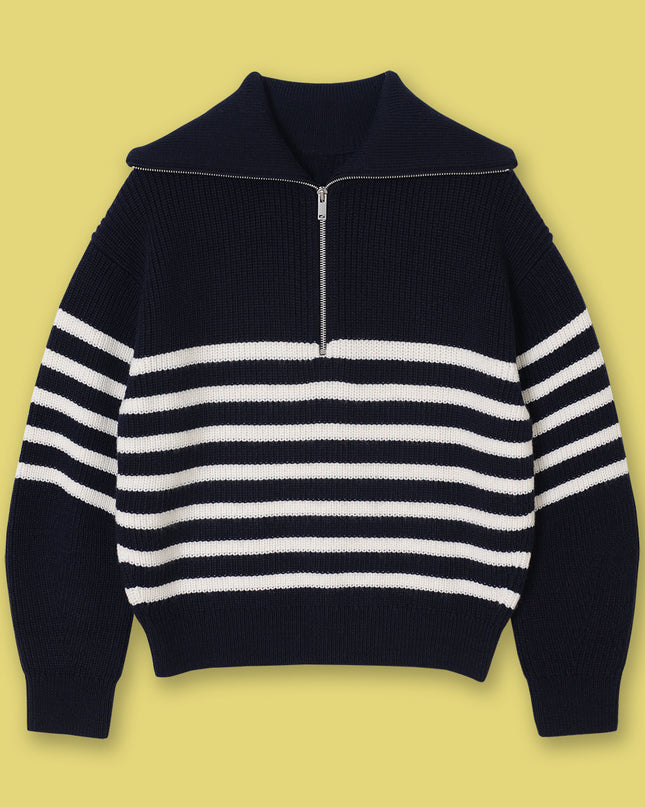 Casual Wool Blend Knit Sweater – Soft Crew Neck Pullover
